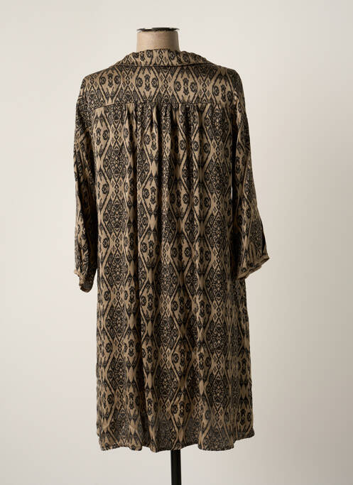 Robe courte beige PAKO LITTO pour femme