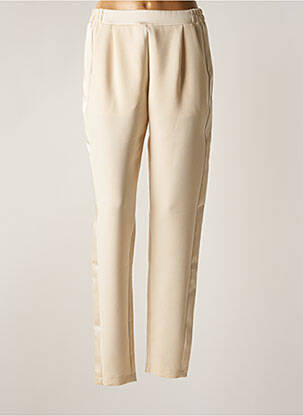 Pantalon slim taille élastique taille normale beige STUDIO PARISIEN femme