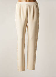 Pantalon slim taille élastique taille normale beige STUDIO PARISIEN femme