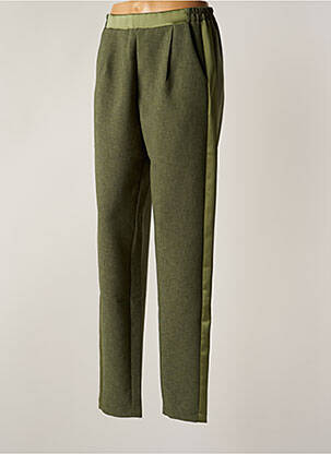 Pantalon slim taille élastique taille normale vert STUDIO PARISIEN femme
