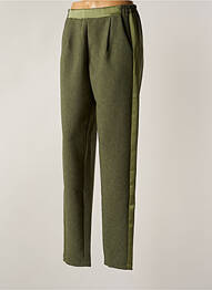 Pantalon slim taille élastique taille normale vert STUDIO PARISIEN femme