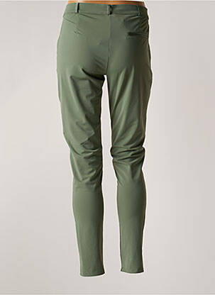 Pantalon slim tissage popeline taille normale vert HBT femme
