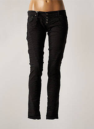Jeans coupe slim slim taille basse noir PLEASE femme