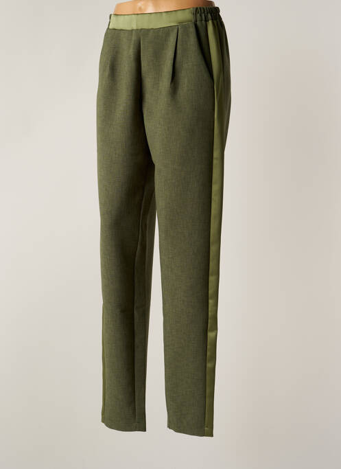 Pantalon slim taille élastique taille normale vert STUDIO PARISIEN femme