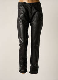 Pantalon slim tissage enduit taille normale noir PLEASE femme