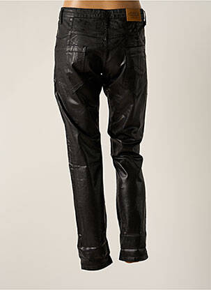 Pantalon slim tissage enduit taille normale noir PLEASE femme