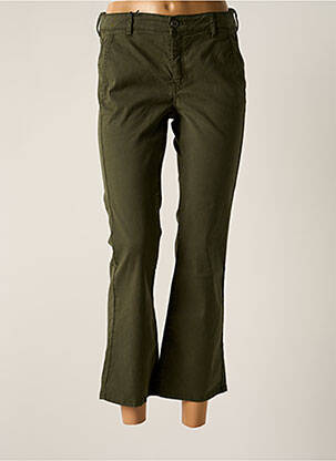 Pantalon 7/8 stretch taille normale vert HAPPY femme
