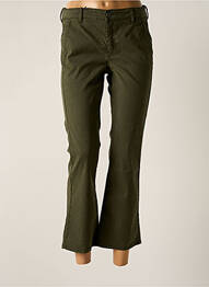 Pantalon 7/8 stretch taille normale vert HAPPY femme