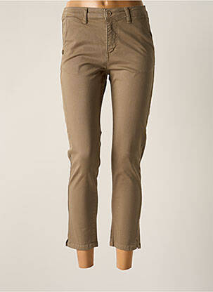 Pantalon 7/8 stretch taille normale beige PAKO LITTO femme