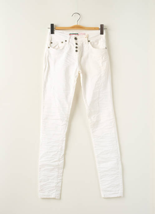 Pantalon slim blanc PLEASE pour femme