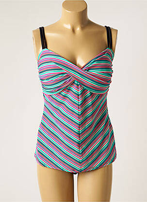 Tankini effet matière satinée vert SUNMARIN femme