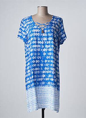 Robe de plage coupe fluide bleu SENORETTA femme