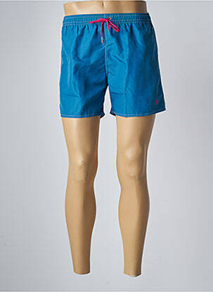 Short de bain effet matière satinée bleu IMPETUS homme