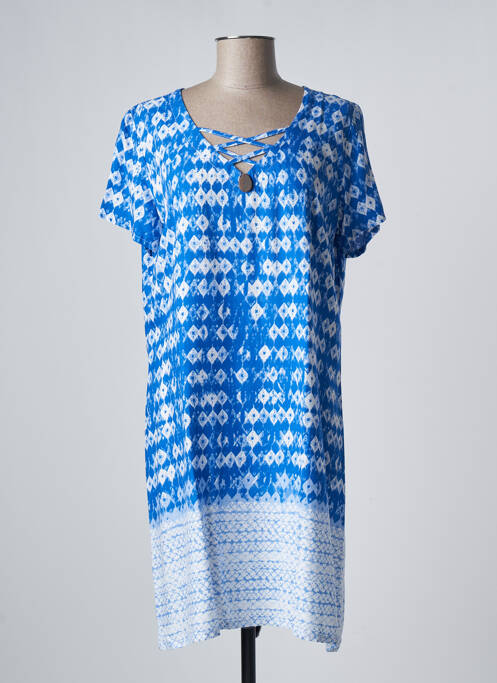 Robe de plage coupe fluide bleu SENORETTA femme