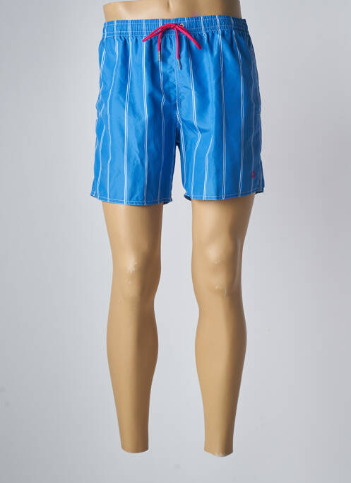 Short de bain imprimé rayures bleu IMPETUS homme
