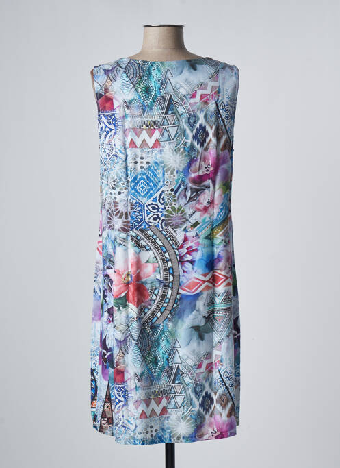 Robe mi-longue bleu MASSANA pour femme