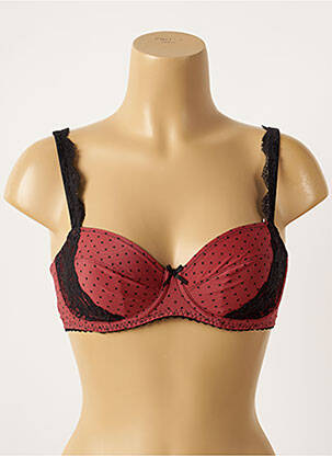 Soutien-gorge effet matière satinée haut soutien-gorge emboitant rouge PRIMADONNA femme