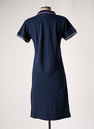 Robe mi-longue manches courtes manches courtes bleu BLACK WELLIS femme