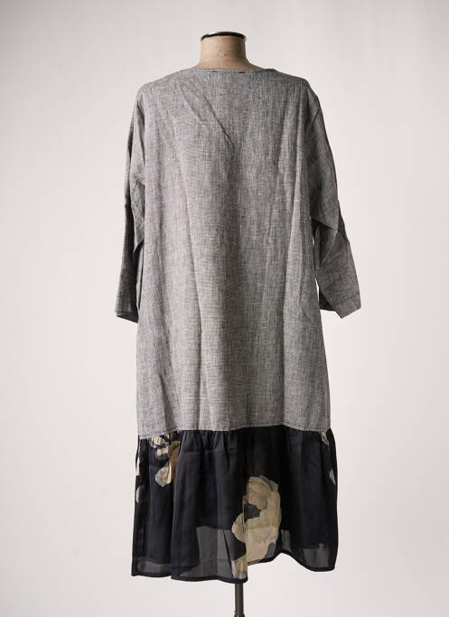 Robe mi-longue gris ALEMBIKA pour femme