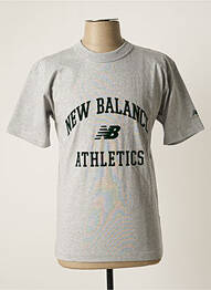 T-shirt stretch manches courtes gris NEW BALANCE homme