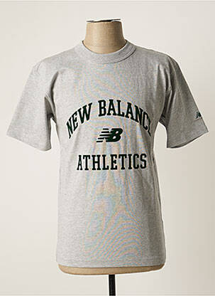 T-shirt stretch manches courtes gris NEW BALANCE homme