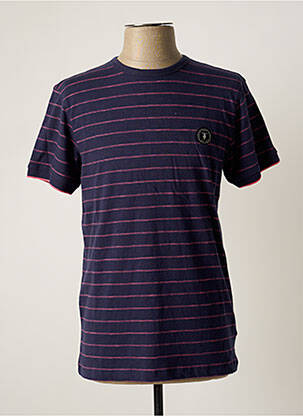 T-shirt stretch manches courtes bleu LE TEMPS DES CERISES homme