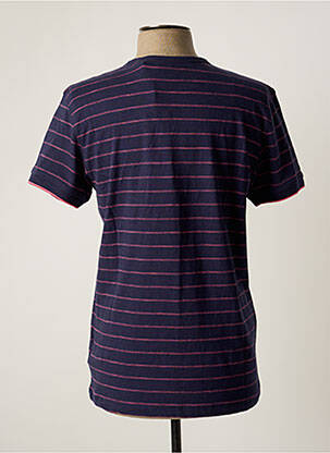 T-shirt stretch manches courtes bleu LE TEMPS DES CERISES homme