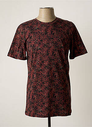 T-shirt stretch manches courtes rouge NO EXCESS homme