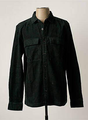 Chemise manches longues poches poitrine vert TEDDY SMITH homme