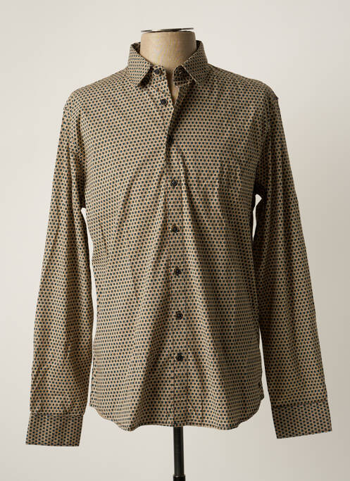 Chemise manches longues imprimé fantaisie marron NO EXCESS homme