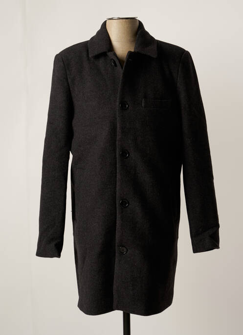 Manteau long noir LE TEMPS DES CERISES pour homme