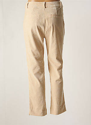 Pantalon chino fermeture zippée sous rabat boutonné taille normale beige SURKANA femme