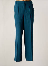 Pantalon droit tissage crêpe taille haute bleu KAFFE femme