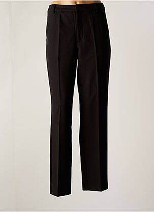 Pantalon chino tissage popeline taille normale noir KAFFE femme