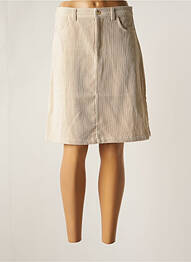 Jupe mi-longue stretch beige CREAM femme