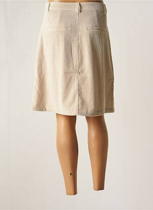 Jupe mi-longue stretch beige CREAM femme