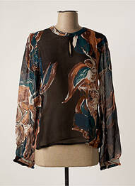 Blouse légère et transparente manches longues noir CREAM femme