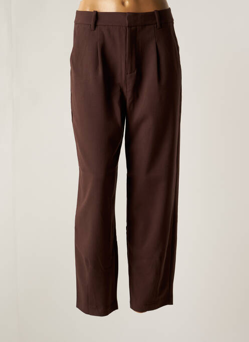 Pantalon large marron KAFFE pour femme