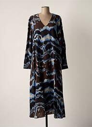 Robe longue manches longues manches longues marron KAFFE femme