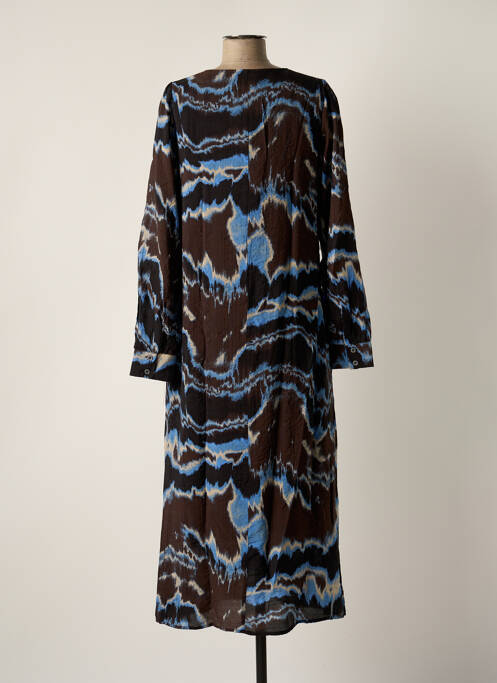 Robe longue marron KAFFE pour femme