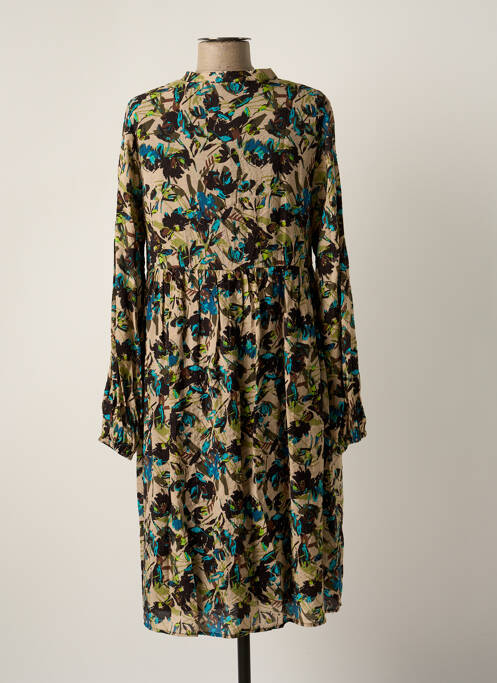 Robe mi-longue beige KAFFE pour femme