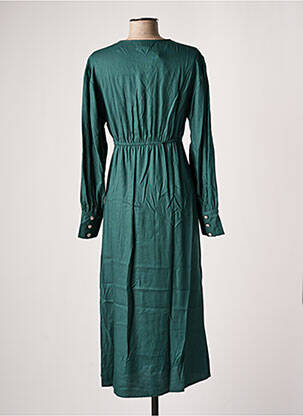 Robe mi-longue manches longues manches longues vert AN' GE femme