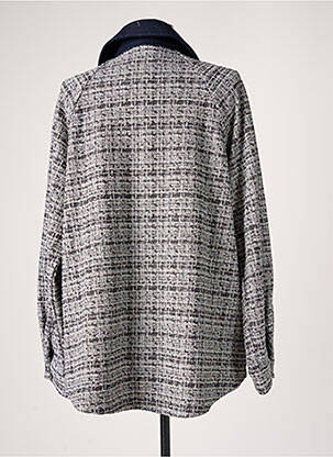 Veste casual col chemisier bleu GRACE & MILA femme