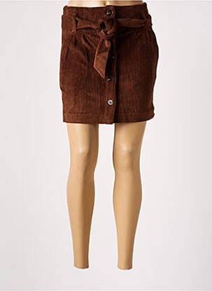 Jupe courte taille haute marron ARTLOVE femme