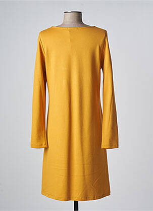 Robe courte manches longues manches longues jaune MALOKA femme