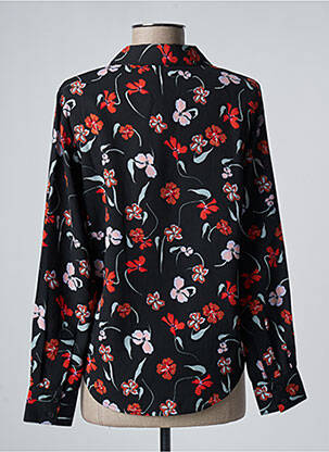 Chemisier imprimé fleurs manches longues noir JDY femme