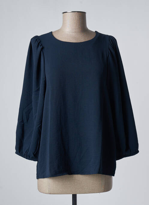 Blouse fermeture boutonnée au dos manches longues bleu JDY femme