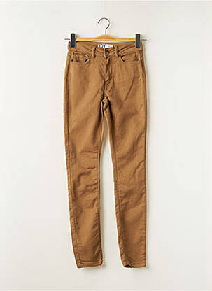 Pantalon slim stretch taille normale marron JDY femme