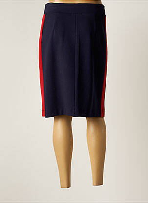 Jupe mi-longue stretch bleu MALOKA femme