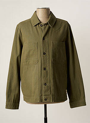 Veste casual fermeture boutonnée sur le devant vert MUSTANG homme